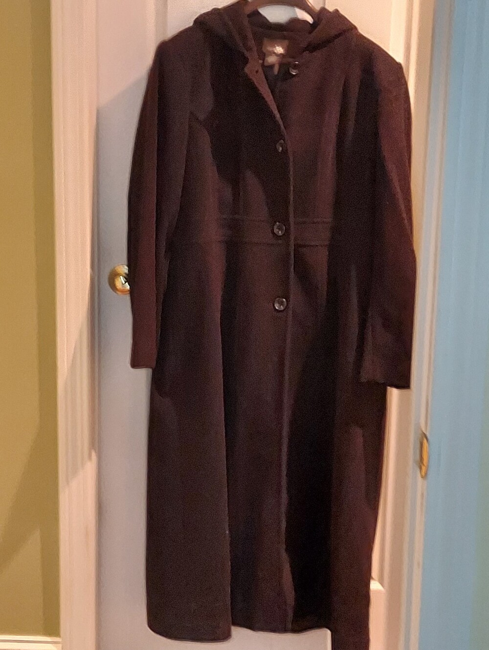 East 5th Dressy Long Black Hooded Coat